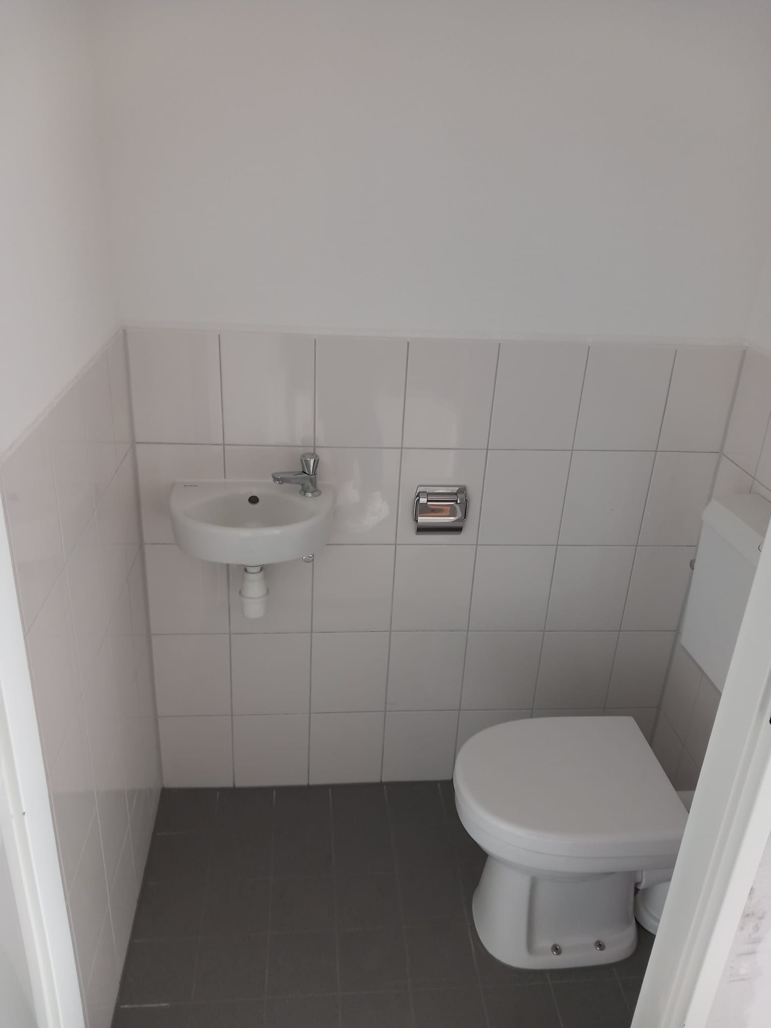 Kaal toilet voor restyling