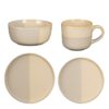 Aardewerk servies set Ozzu Grijs (16-delig)