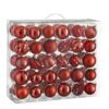 Kerstballen set Unbreakable baubles Rood