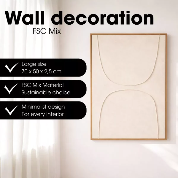Wanddecoratie Beige 70×50×3,5 cm - foto 2