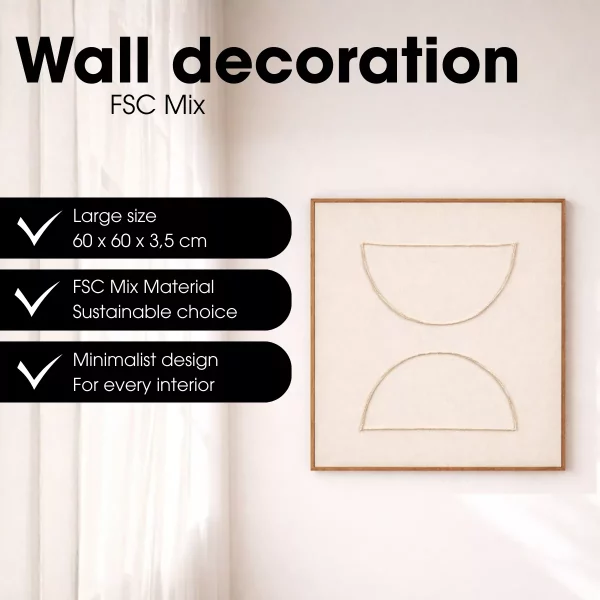 Wanddecoratie Beige 60×60×3,5 cm - foto 2