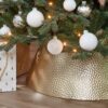 Kerstboomrok goud metaal - foto 5