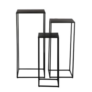 Bijzettafel set Quinty Zwart L