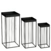 Hoge bijzettafel set Beth Zwart hoog