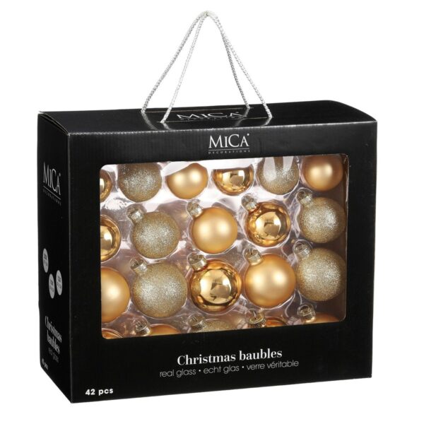 Kerstballen set Glass baubles Goud