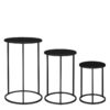 Bijzettafel set Quinty Zwart