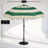 Parasol groen gestreept - foto 2