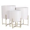 Bloempot zwart wit set Aries