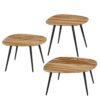 Bijzettafel hout set Jailey druppel
