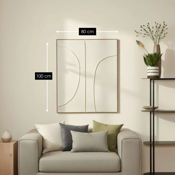 Wanddecoratie Beige 100×80×3,5 cm - foto 4