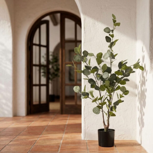 Kunstplant Groen 55×55×120 cm in een sfeervol interieur