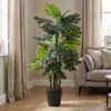 Kunstplant Monstera Groen 80×80×140 cm in een sfeervol interieur