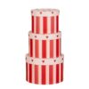 Opbergdozen set Hartjes Rood
