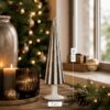 Decoratieve kerstboom Streep Zwart-Wit 39,5 cm foto 4