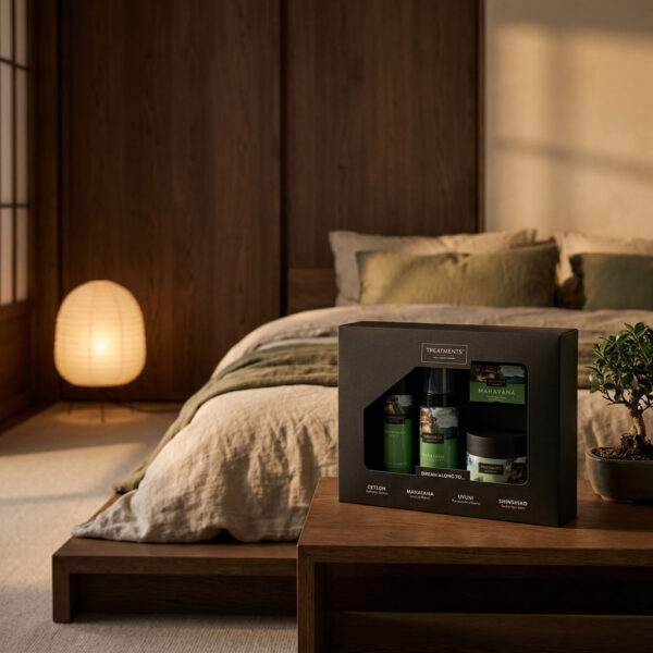 Geschenkdoos Ontspannende Momenten - Mahayana in een sfeervol interieur