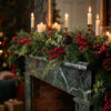 Guirlande Harvey Rood 180 cm in een sfeervol interieur