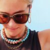 Natuurlijke stenen kralenketting xl – oud groen – foto 2
