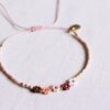Miyuki armband met 5 mini madeliefjes – mix nude – foto 2