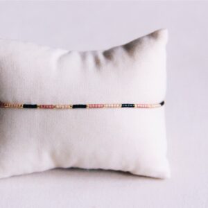 Miyuki-armband – zwart/brons/verguld