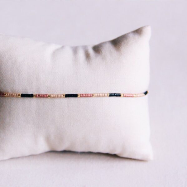 Miyuki-armband in zwart, brons en verguld