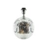Discobal tafellamp zilver van glas met spiegeltegels, zonder lampenkap