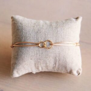 Infinity satijnen armband – champagne