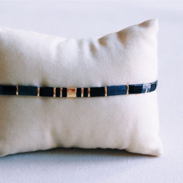 Tila-armband – zwart/antraciet/verguld – foto 2