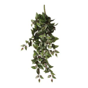 Kunst Hangplant Tradescantia Groen-Wit – 54 cm