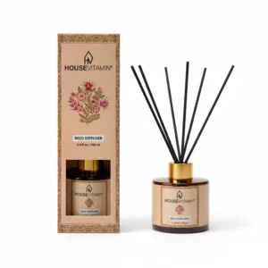 Rietverspreider Amber 100 ml – Glazen Fles met Stokjes