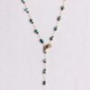 Fijne ketting met steentjes in mint en goud