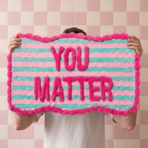 Badmat You Matter Roze/Mint 80 x 50 cm