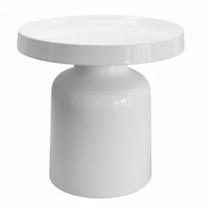 Bijzettafel Pion Wit – Metaal Ø43 x 42 cm