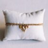 Kralen armband met harten en mini parel