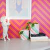 Marshmallow bloempot roze-groen groot – foto 3