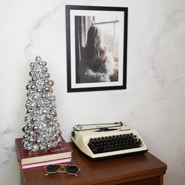 Kerstboom disco zilver – sfeerfoto