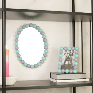Spiegel Ovaal Bubbels Mint/Lila – 29 x 22,5 cm