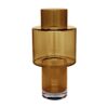 Bruine glazen vaas Juba cognac