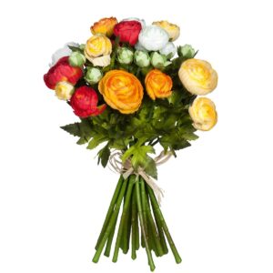 Kunstbloem Ranunculus Oranje – Boeket 35 cm