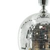 Close-up van de spiegeltegels van de discobal tafellamp zilver