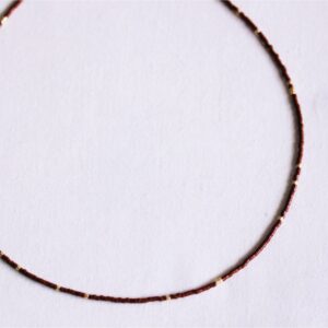 Miyuki ketting – bruin/verguld