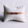 Viervoudige Miyuki-armband – bordeaux/nude/verguld, foto 2