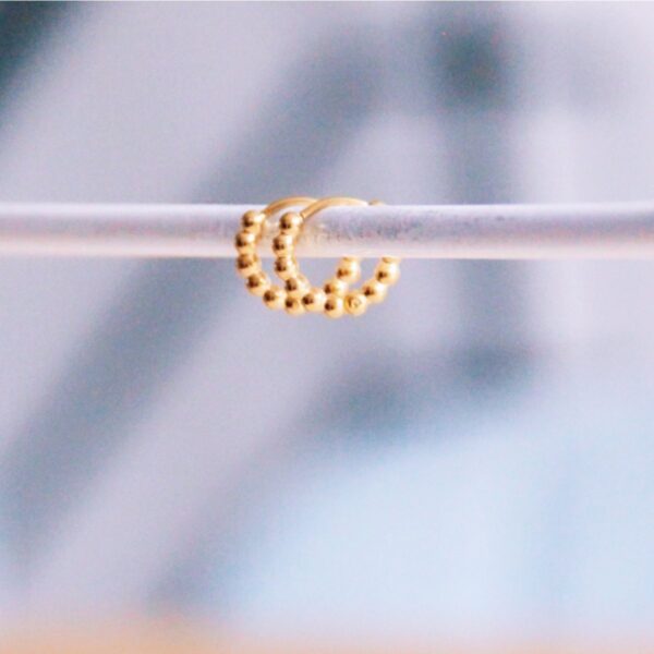 Oorringen 10 mm ballen in goud