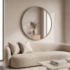 Ronde wandspiegel taupe – foto 3