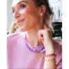 Natuurlijke stenen kralenketting xl – lila – foto 3