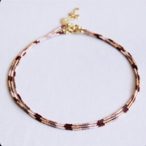 Miyuki ketting – gouden gloed nude