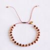 Edelsteen armband met vergulde Miyuki in bordeaux