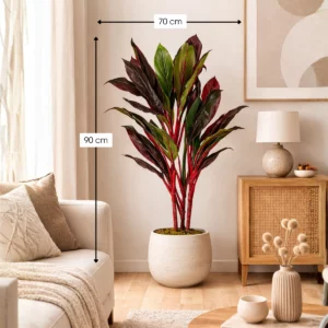 Kunstplant Cordyline Rood – 90 cm