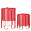 Bloempot set Dione Roze-Rood