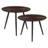 Bijzettafel hout set Dane Bruin