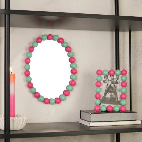 Spiegel bubbels roze mint – sfeerfoto